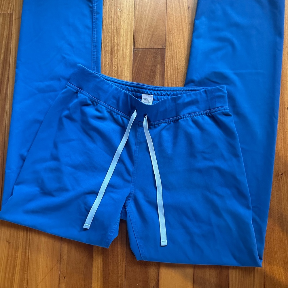 Figs royal blue Livingston scrub pant size small tall